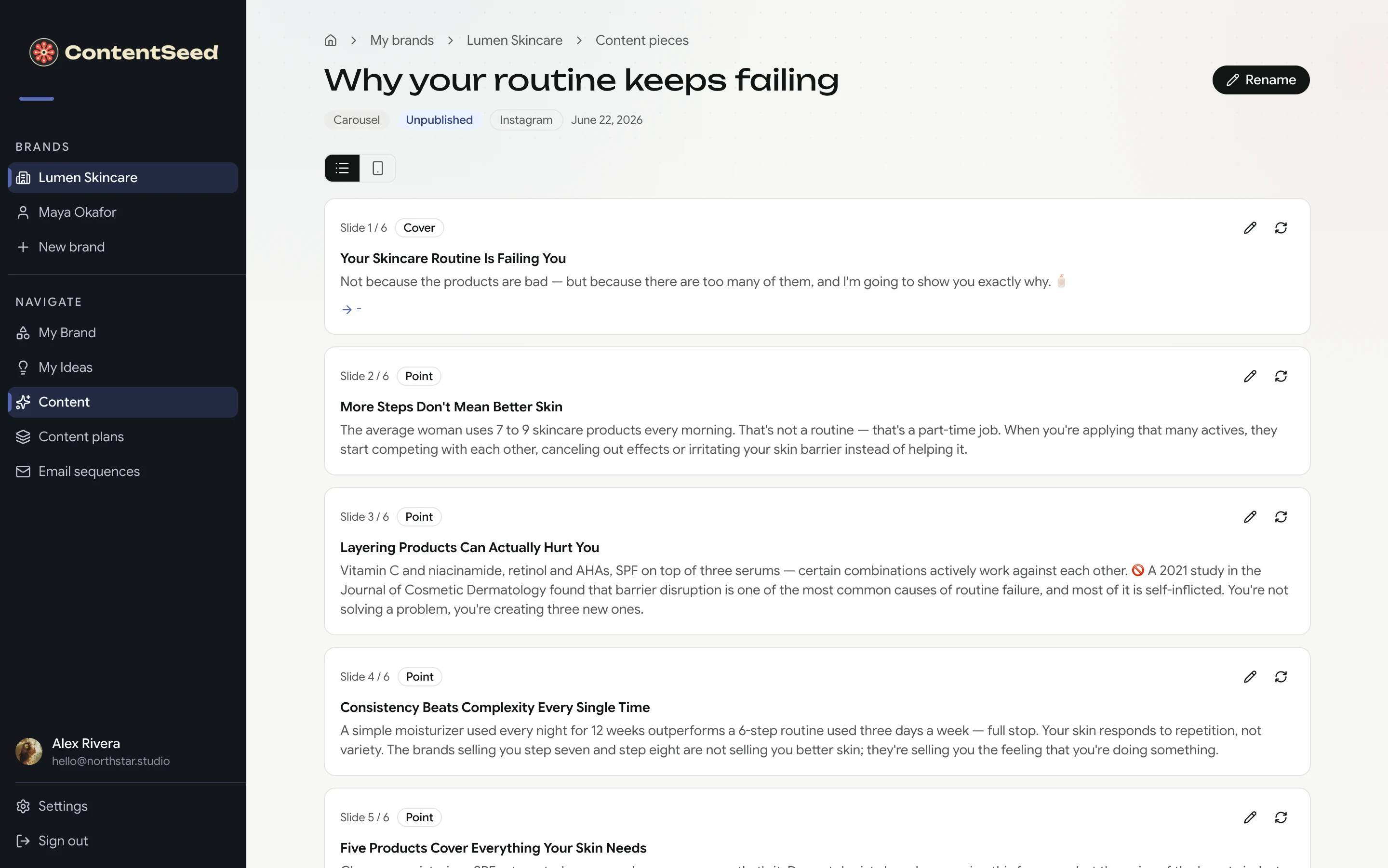 Fix one slide, keep the rest